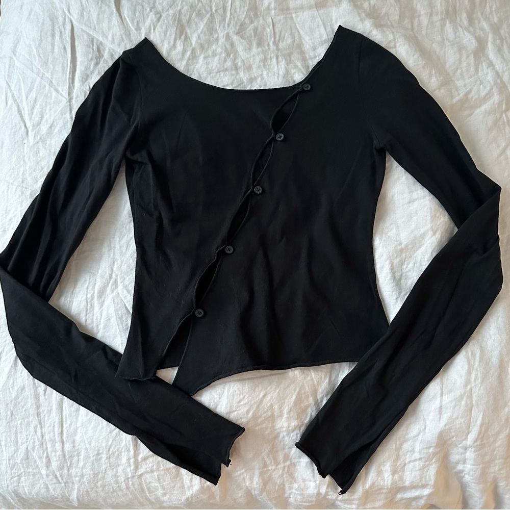 Storets Diagonal Asymmetrical Button Long Sleeve … - image 4